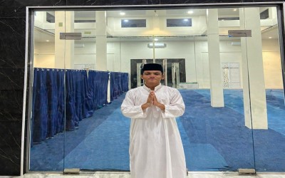 Revan Pirmansah Salah Satu Murid MAN 5 Kampar Tausiah di Masjid At-Taqwa Kuntu